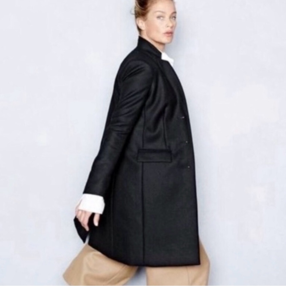 J. Crew Black Palais Topcoat